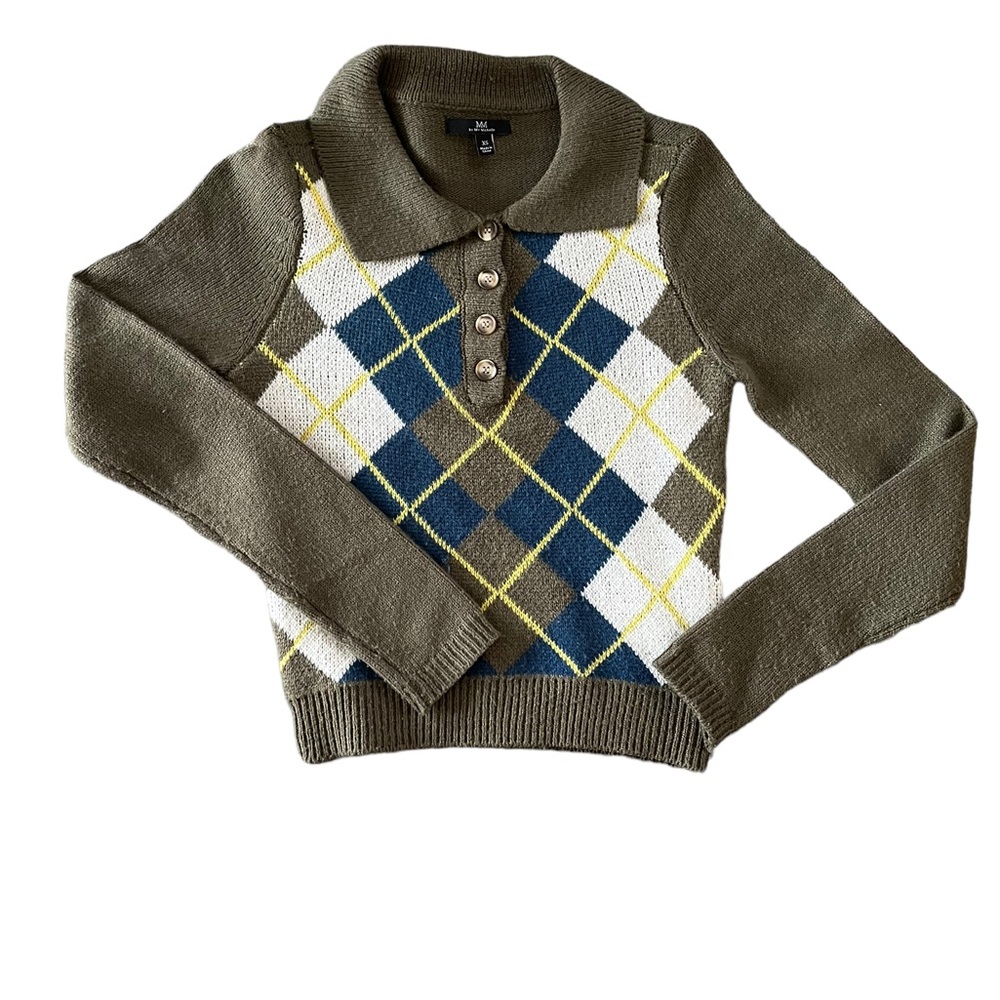 MM By My Michelle Ladies Argyle Sweater Size XS